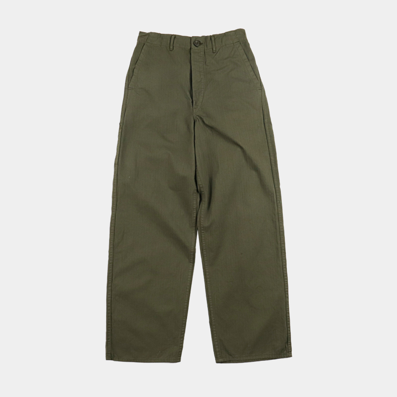 orSlow Wide Fit French Work Pants (Unisex) - Army Green