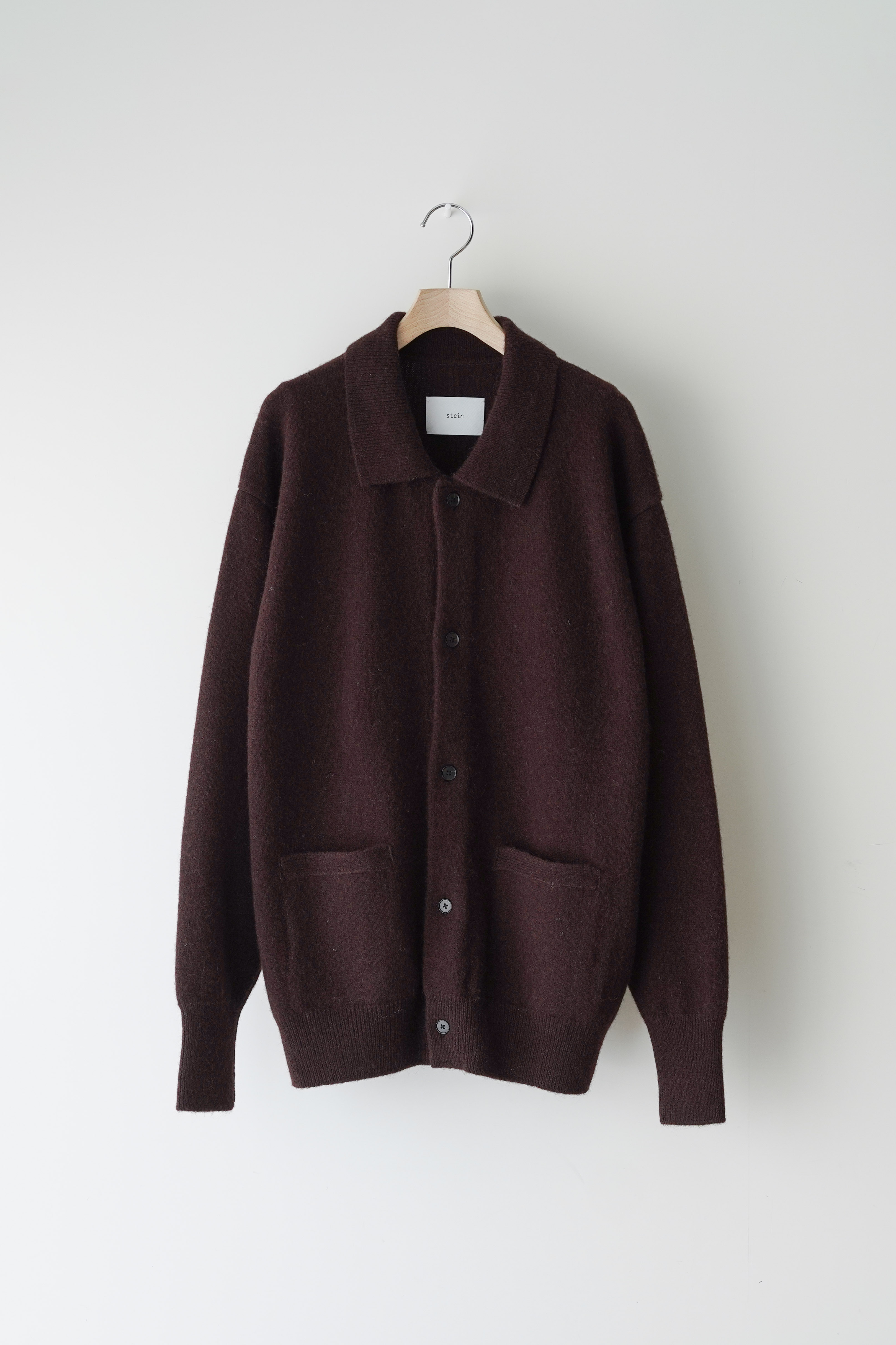 ssstein FINE ALPACA KNIT COLLARED CARDIGAN (3COL)