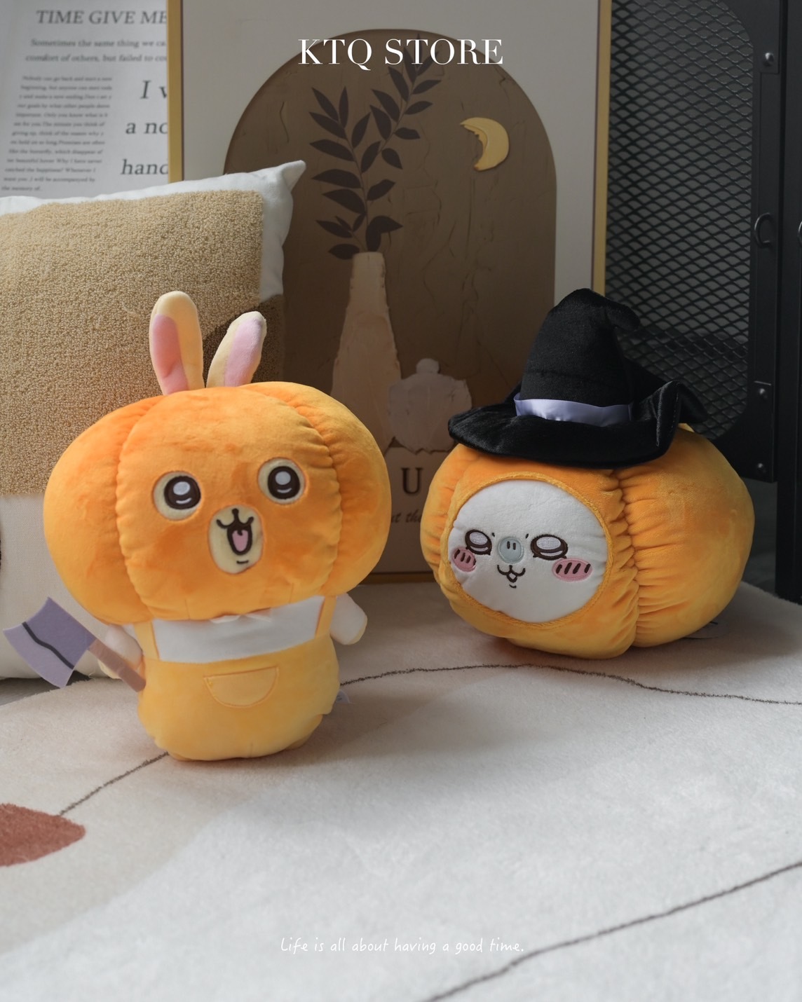 KTQ STORE ‧ 日本 Chiikawa 吉伊卡哇 萬聖節限定 景品 南瓜兔 南瓜小桃 30cm 娃娃