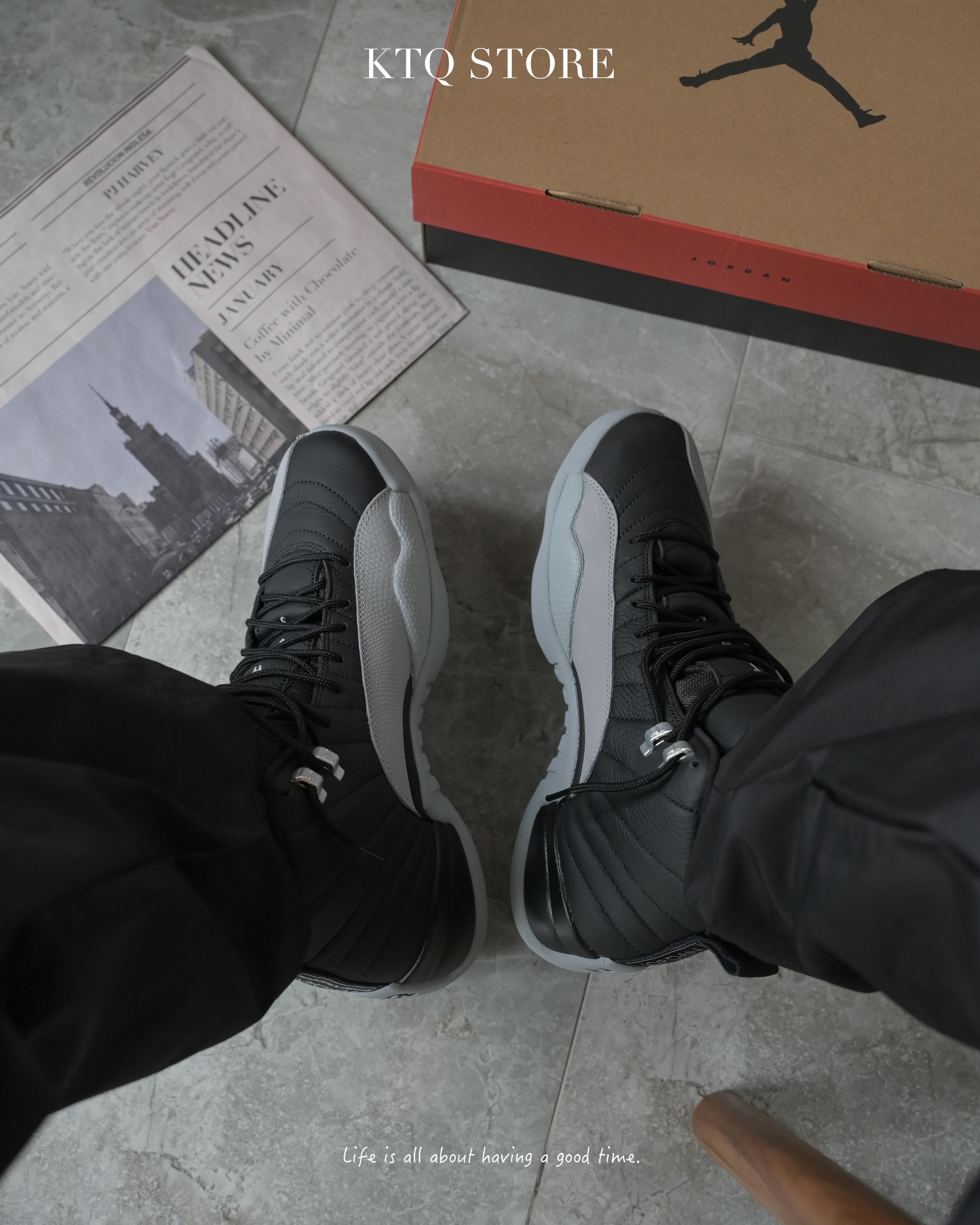 KTQ STORE ‧ Air Jordan 12 "Barons" Retro 狼灰黑 男鞋 CT8013-010