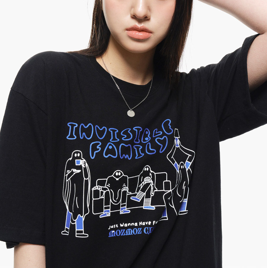 ★ MOZMOZ ★ 2枚セット 今韓国で一番売れてるT-SHIRT 韓國選物| MOZMOZ CLUB GHOST OVERSIZE 短袖T-SHIRT