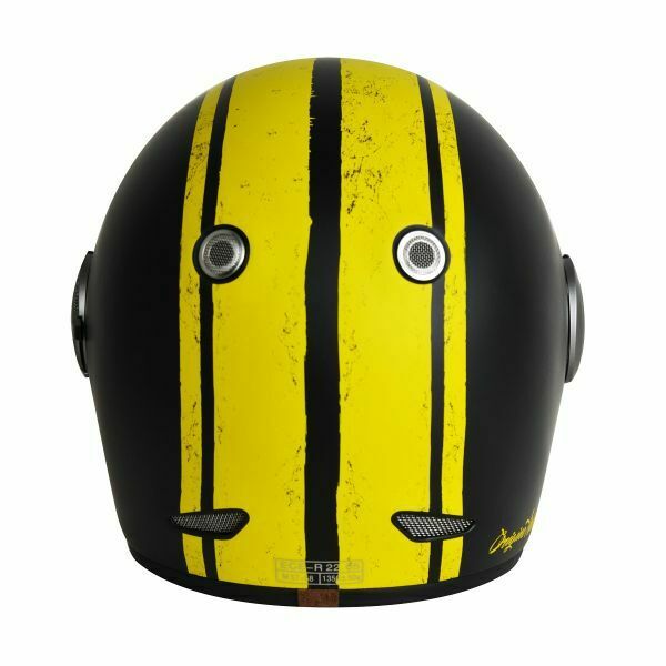 ORIGINE VEGA CUSTOM 消光黃黑 彩繪 全罩安全帽 復古 樂高帽