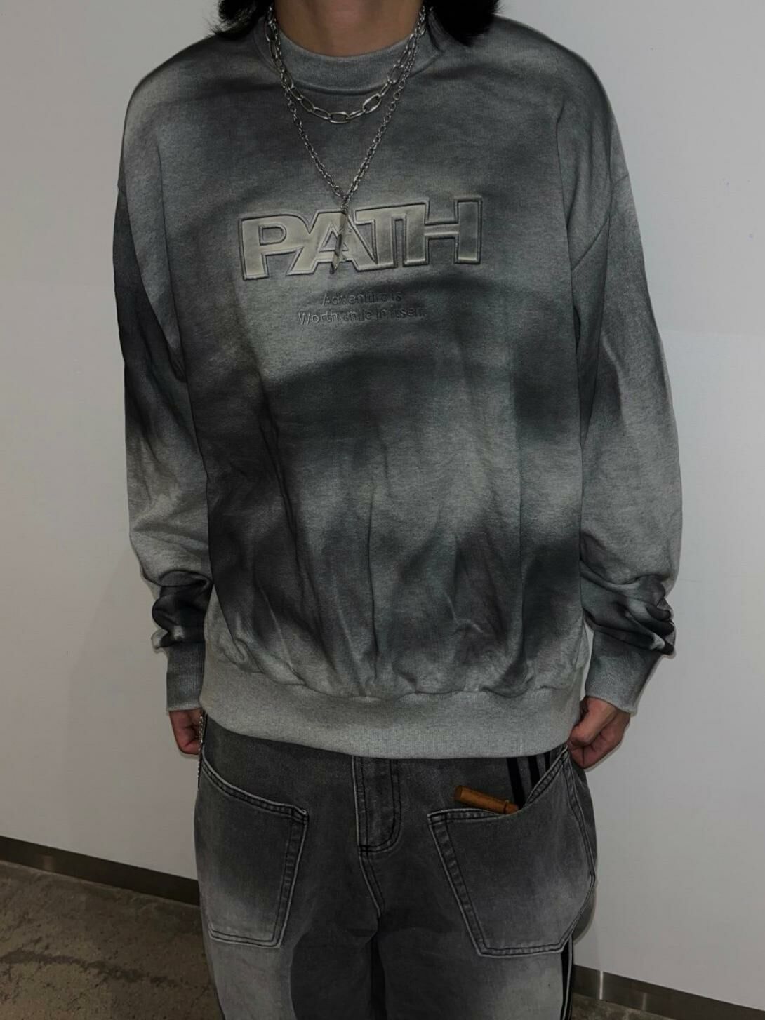 仿污英文字衛衣 LEGIT-T028