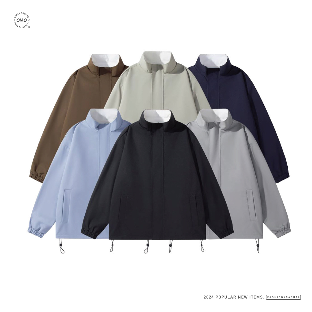 Double Jacket 素色立領教練外套 < 雙面穿 >