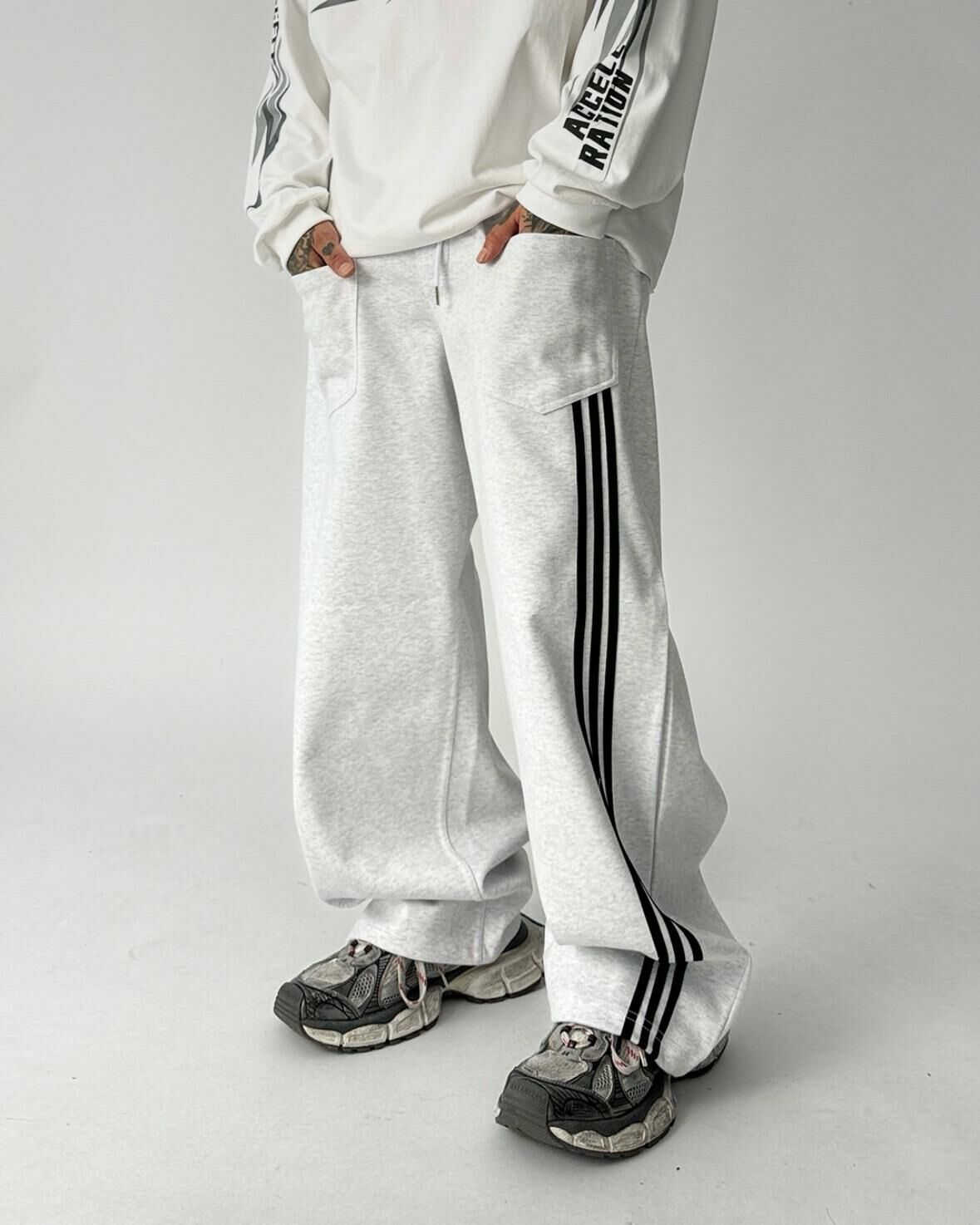 三間可束腳棉質鬆身褲 LEGIT-003P