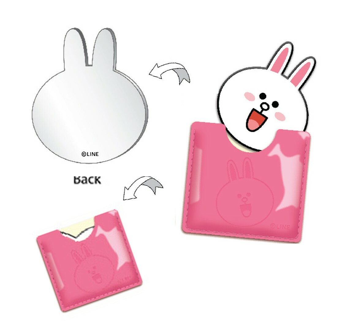 LINE FRIENDS - Mirror with PU Pouch-Cony