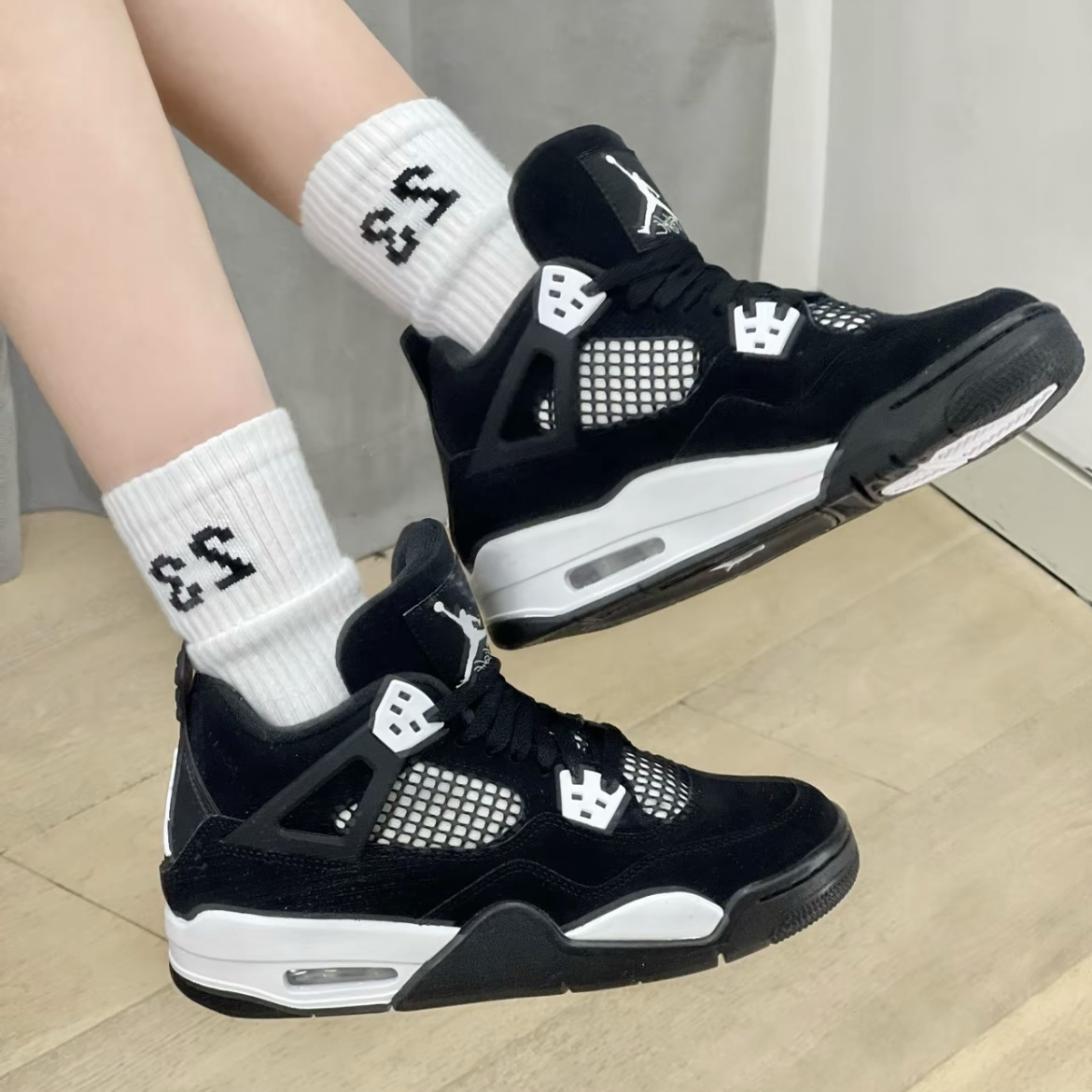 Nike Air Jordan 4 Retro White Thunder 白雷神 閃電 麂皮 復古籃球鞋