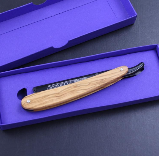 DOVO SHAVETTE 橄欖木直式剃刀