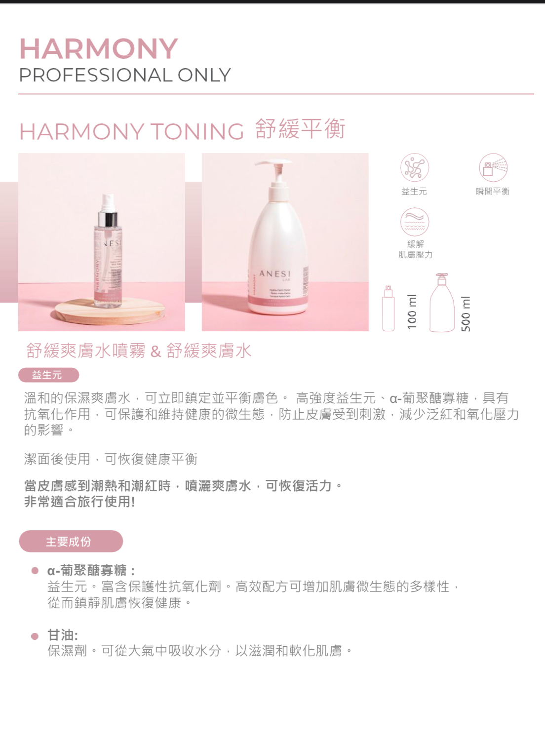 Anesi Lab Harmony系列鎮靜舒敏爽膚水噴霧100ml