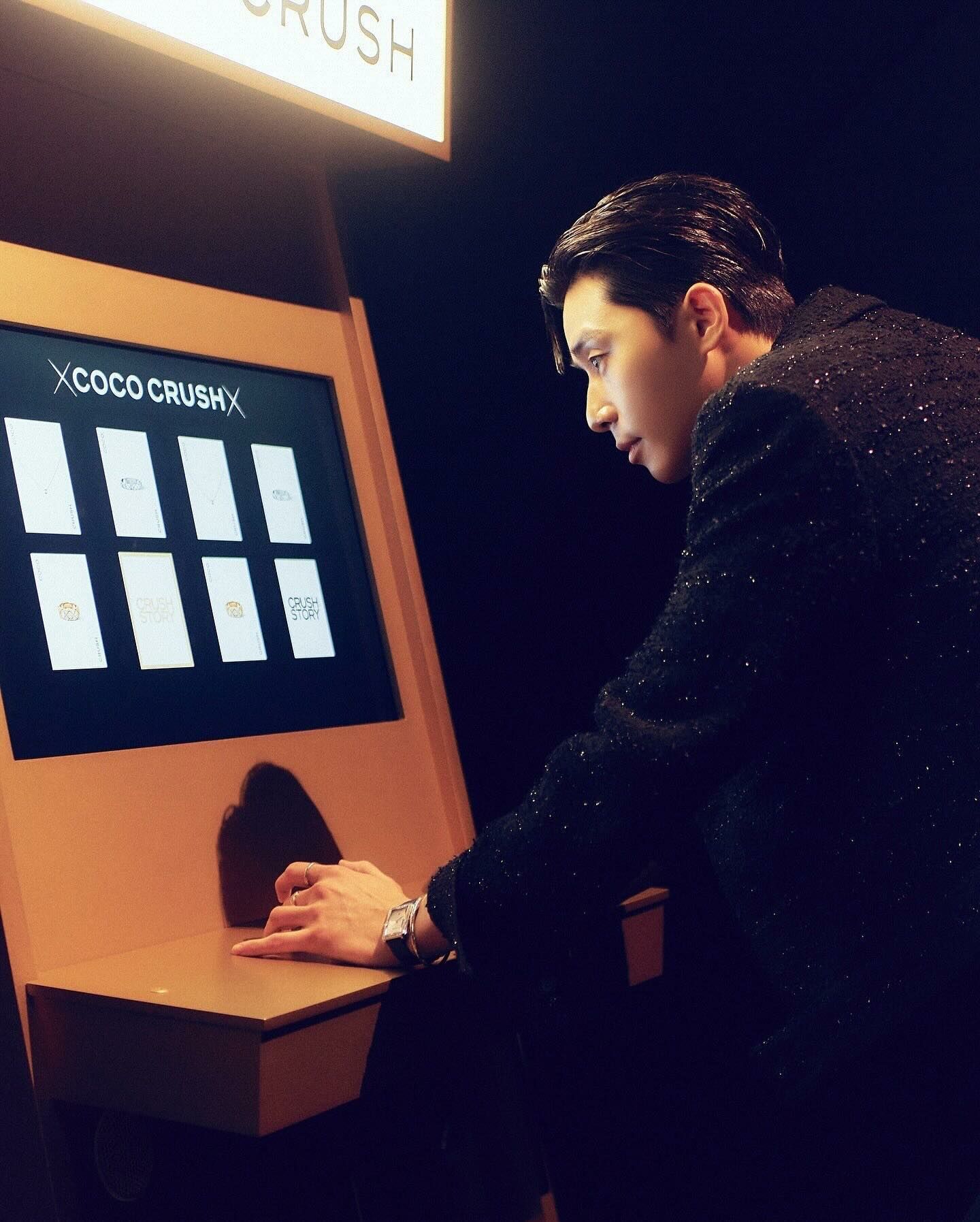 Bdia dian紐扣短版花呢夾克外套