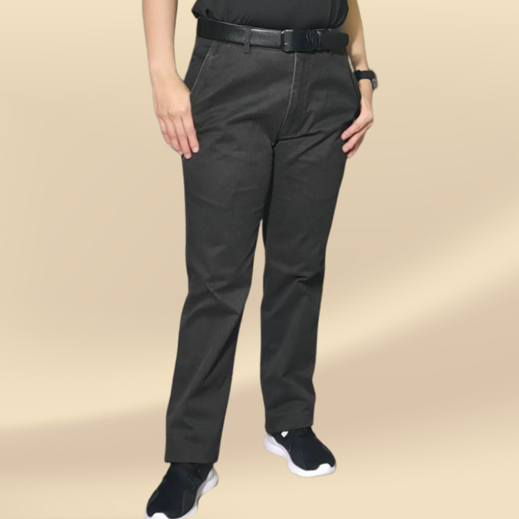 甄褲｜DR系列厚棉休閒褲｜中高腰中直筒・微彈性・台灣製造（30~43 吋）免費改長