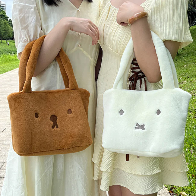 VIPO Miffy 25x20cm 鮑里斯熊毛絨袋 -MIF37336