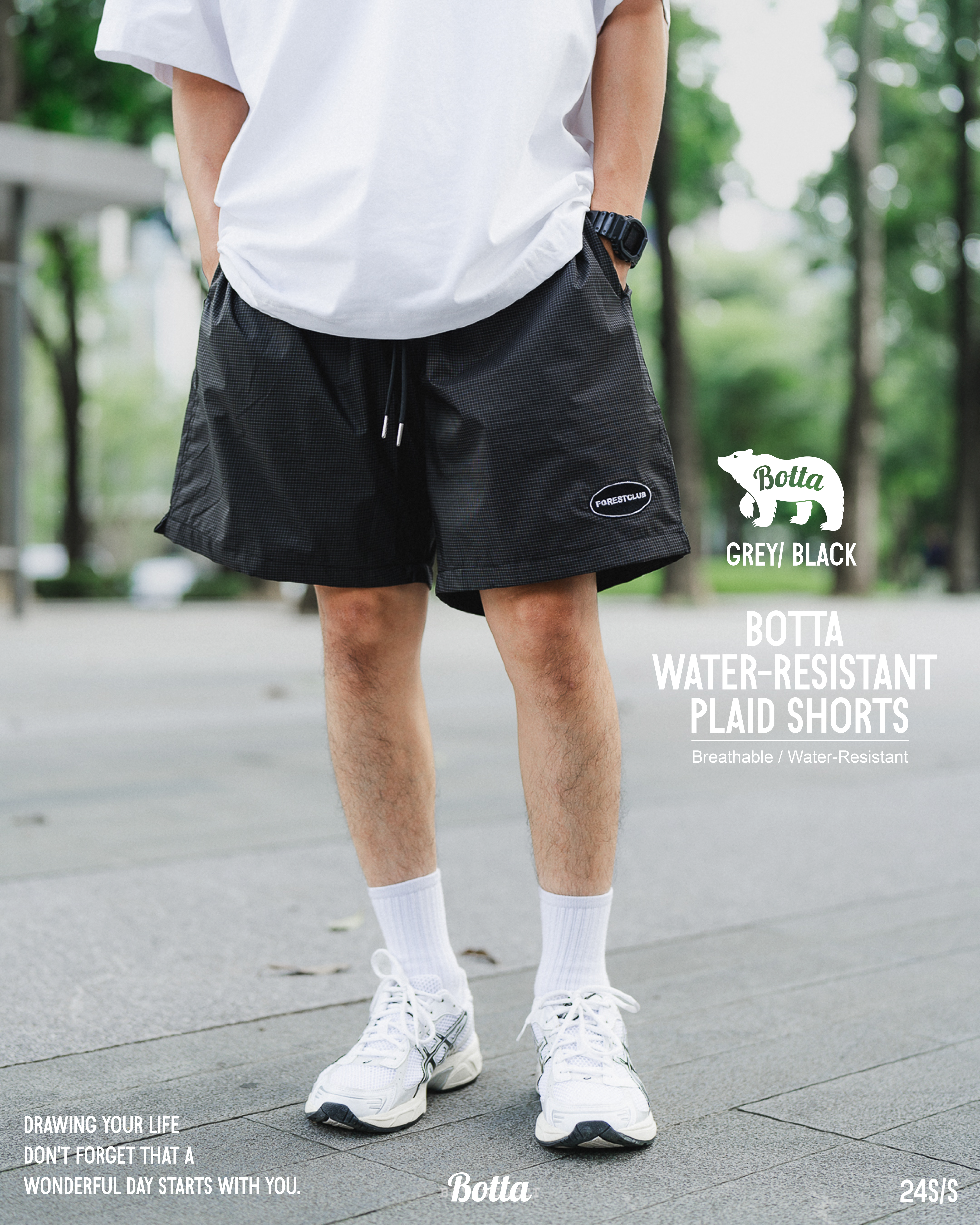 #現貨 Botta Plaid Shorts 防潑水 格紋 短褲 膝上褲 6620