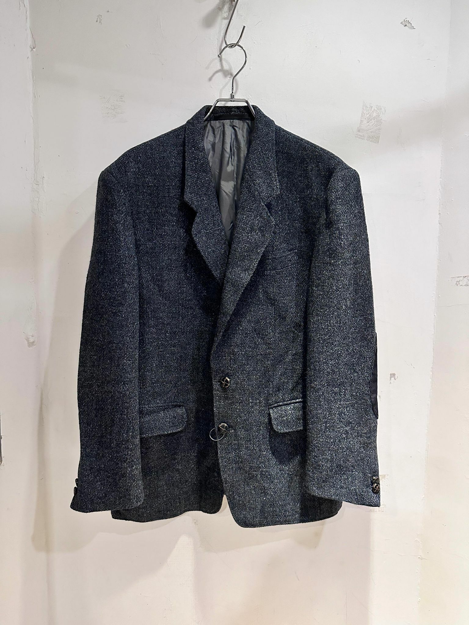 80s Harris Tweed Wool Jacket *Mix Gray