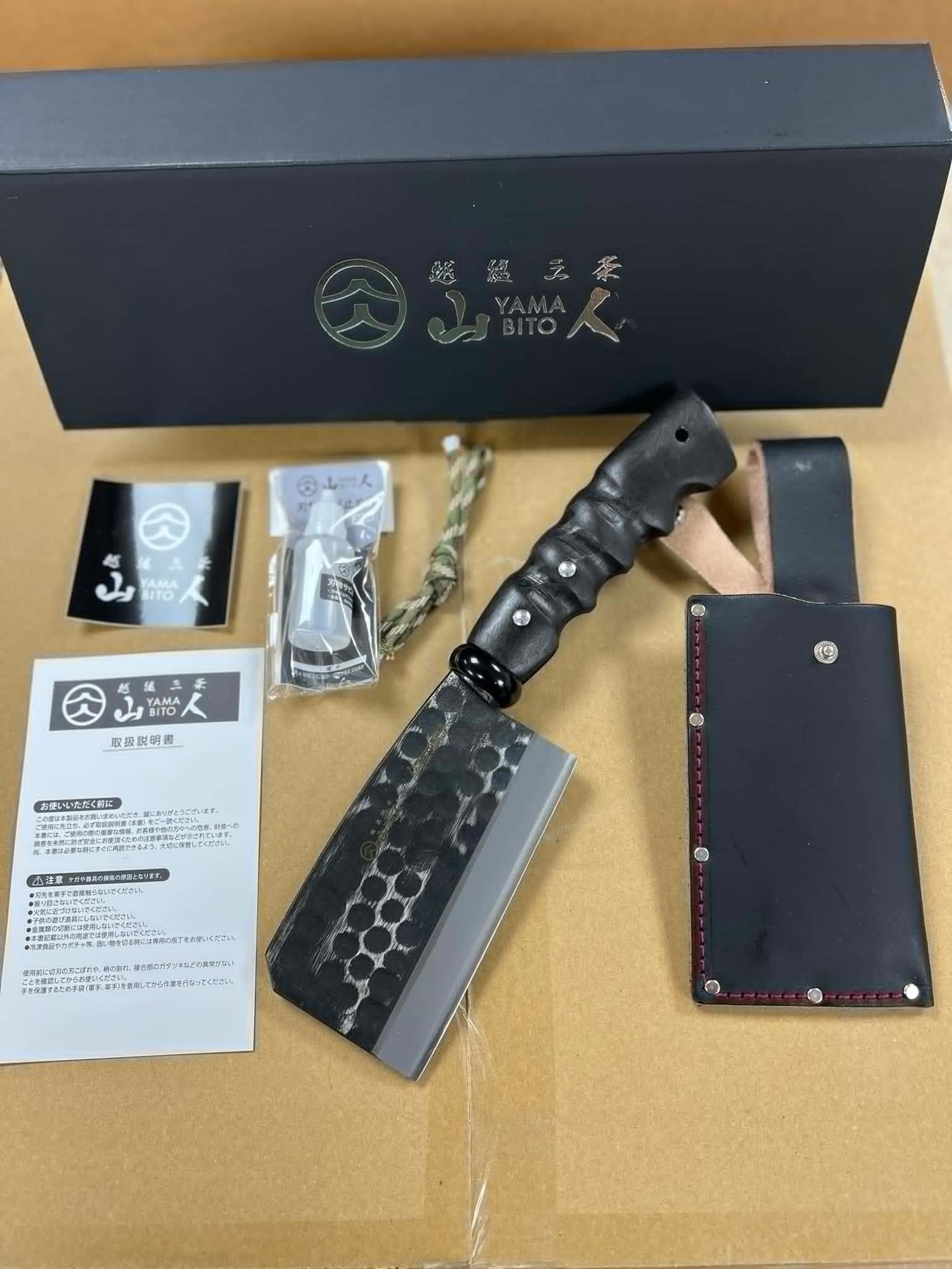 山人 X PTYGRACE OUTDOOR GEAR聯名 槌目小柴刀 135mm 附防鏽油