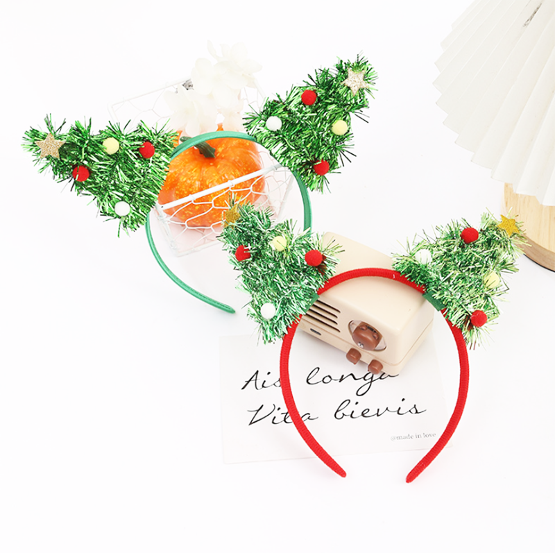 聖誕節亮片聖誕樹亮片髮箍頭飾 MC1174