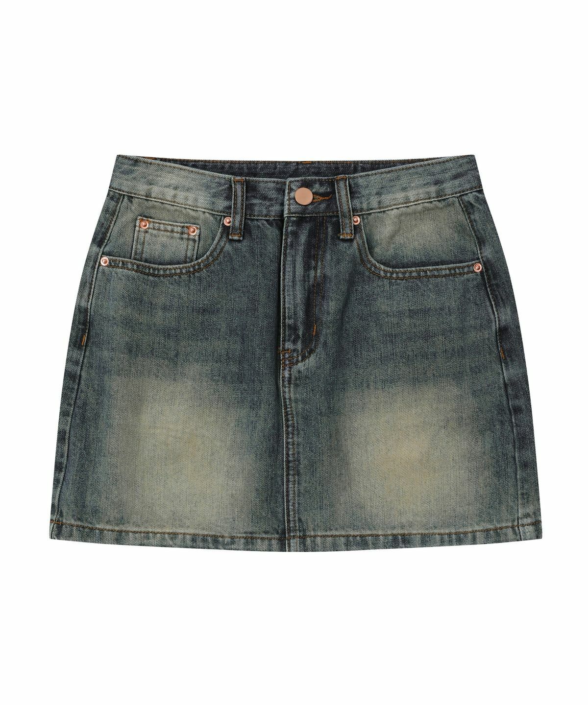 MUCENT CRAIL BACK POCKET BIG LOGO DENIM SKIRT