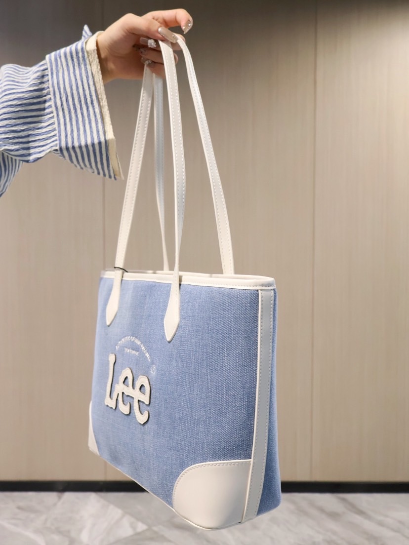 LEE 美式復古風 通勤托特包 寶寶藍 牛仔藍 LE240101M-521
