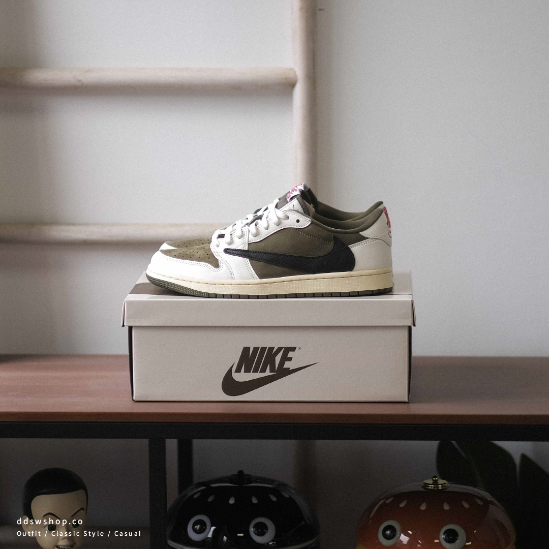 "代購" Travis Scott x Air Jordan 1 Low "Medium Olive" 反轉橄欖綠倒勾 DM7866200