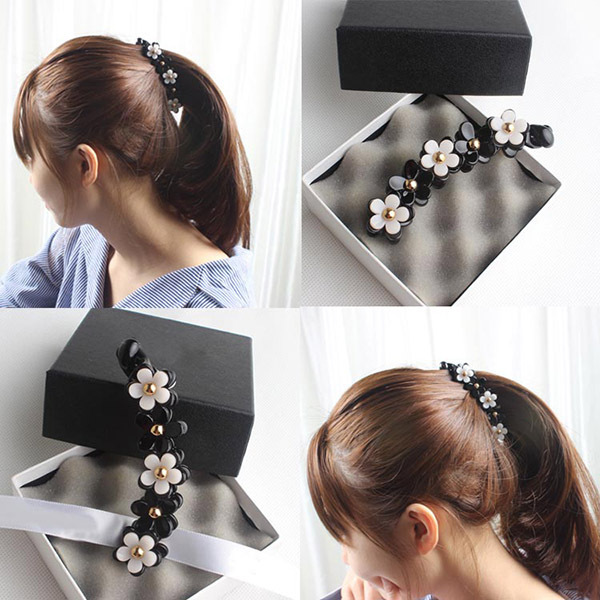 JK Korea Noble Camellia Banana Clip J0224