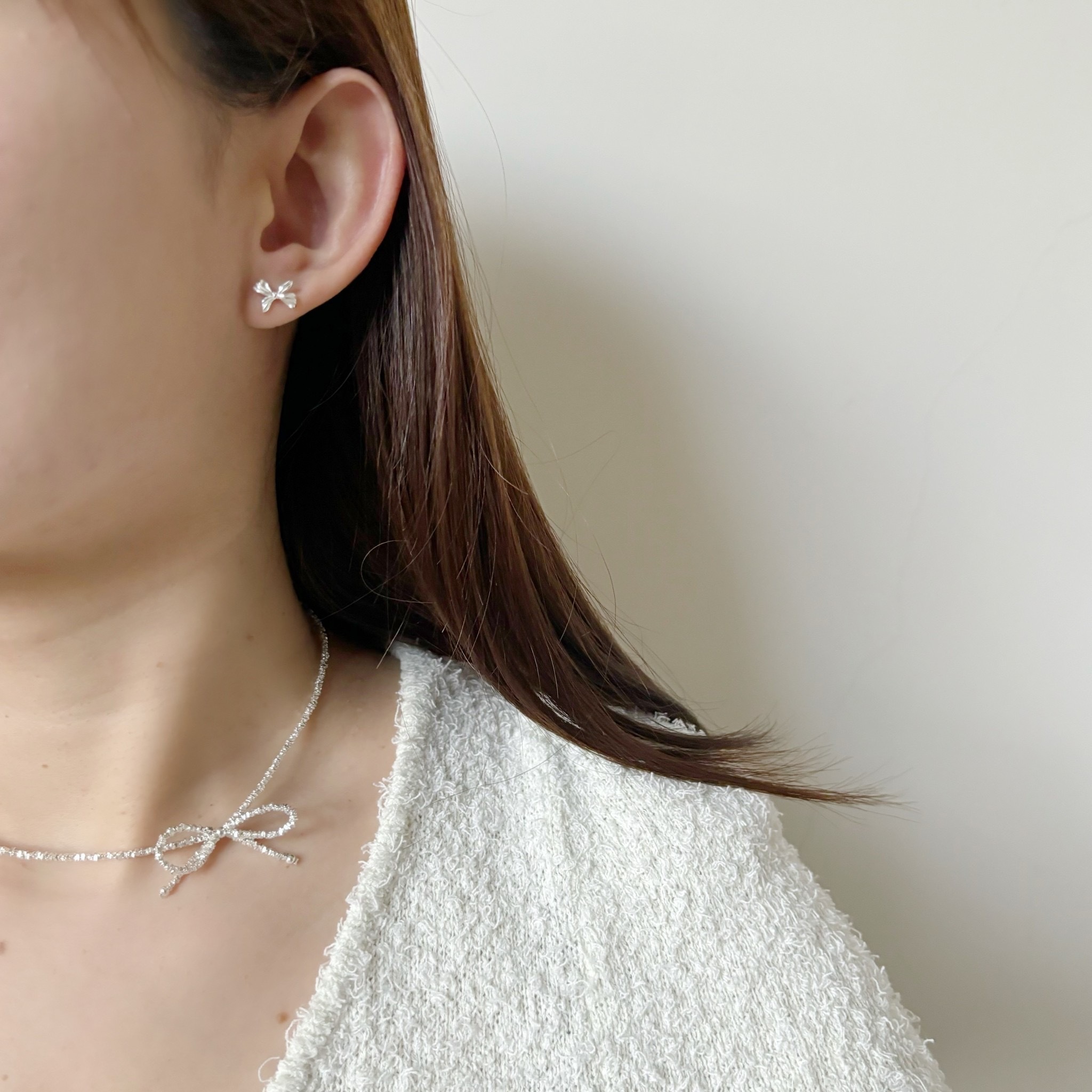 緞帶感交叉Ribbon耳環