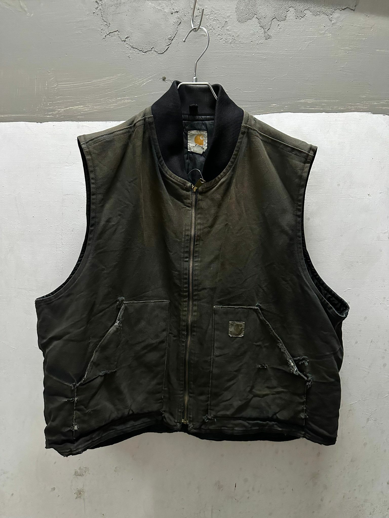 Carhartt Black Duck Vest Hard Worn 2XL