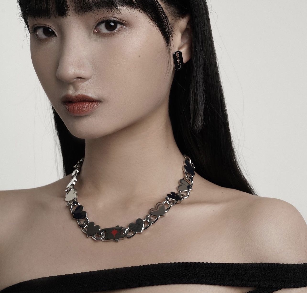 LURS 笑臉 愛心 鑄造 鎖骨鏈 古巴 項鍊