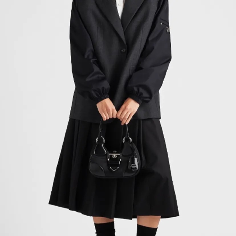 PRADA Moon Re-nylon 皮革手袋