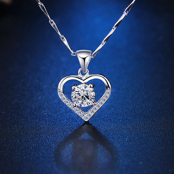 JK Korea simple heart-shaped pendant love necklace J0246