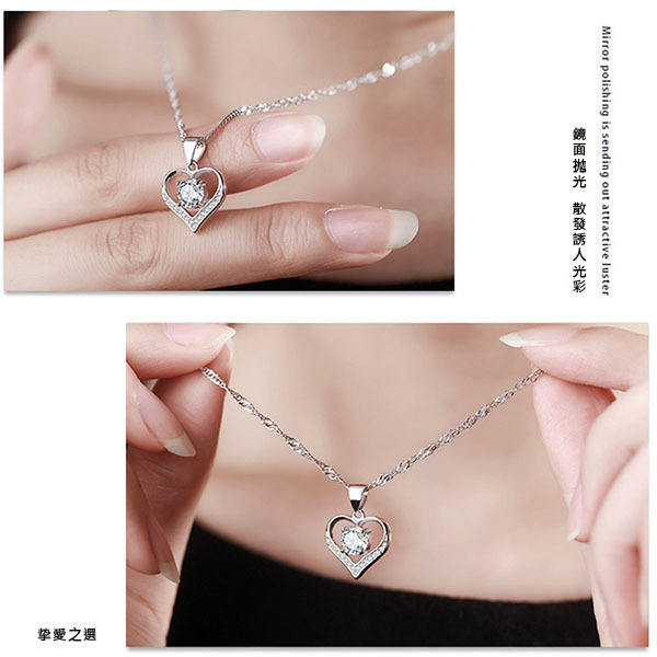 JK Korea simple heart-shaped pendant love necklace J0246