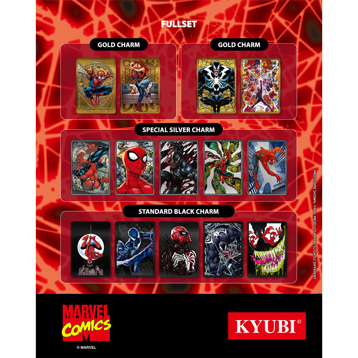 KYUBI 金屬收藏掛飾盲盒系列第五彈-蜘蛛俠與眾惡人