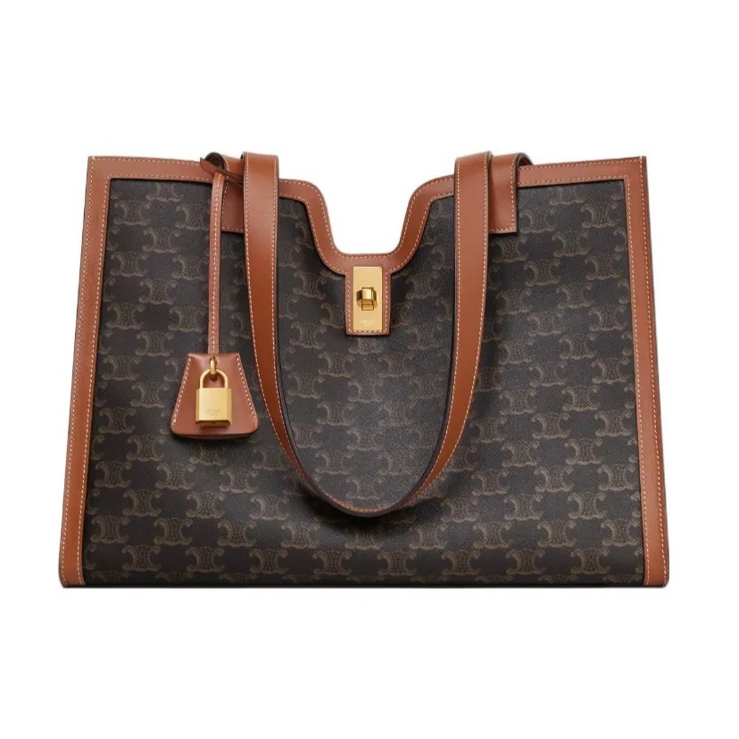 CELINE Cabas 16 帆布和小牛皮 手袋