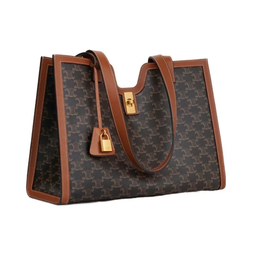 CELINE Cabas 16 帆布和小牛皮 手袋