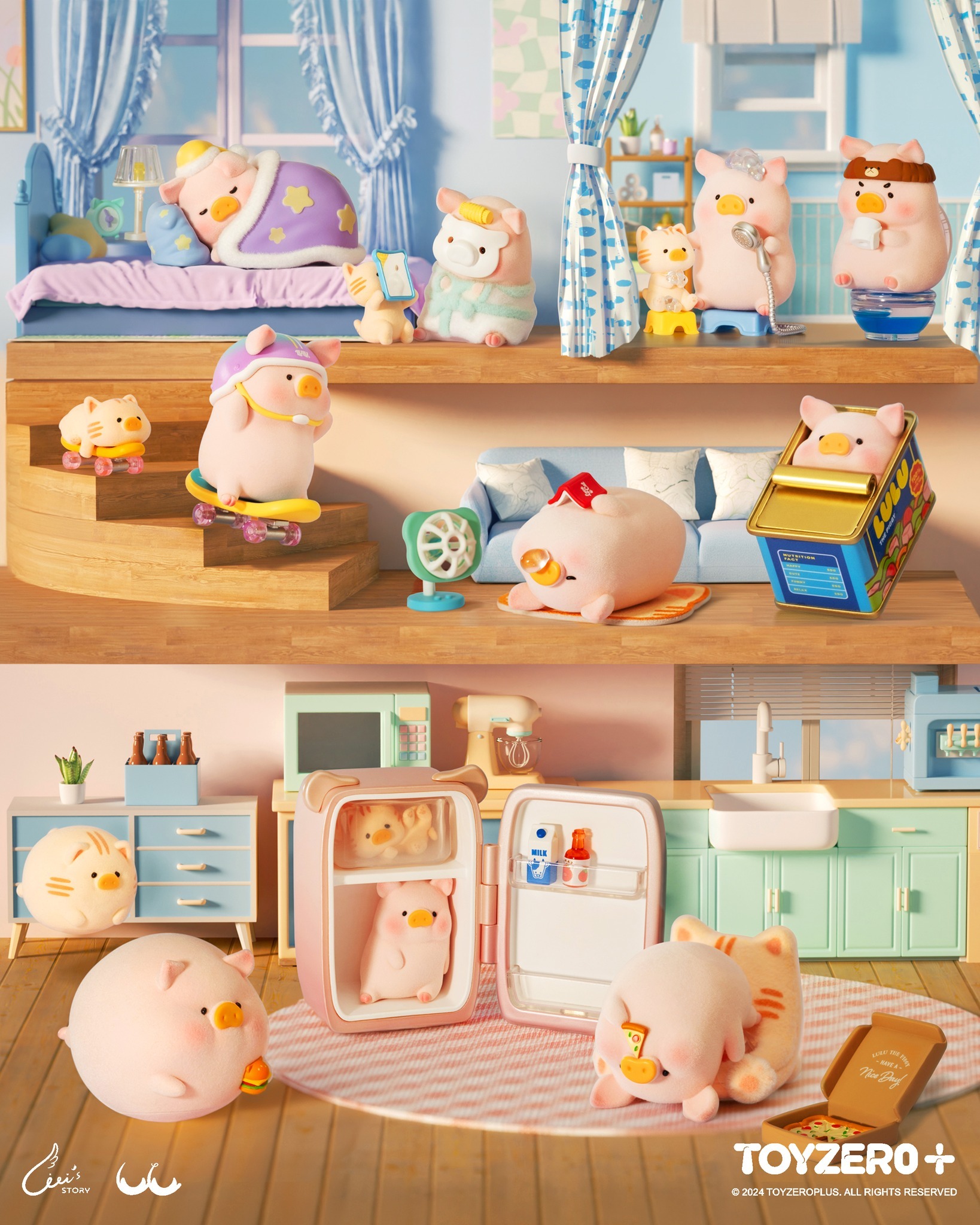 罐頭豬LuLu 宅豬相伴系列 盲盒 (原盒8入)