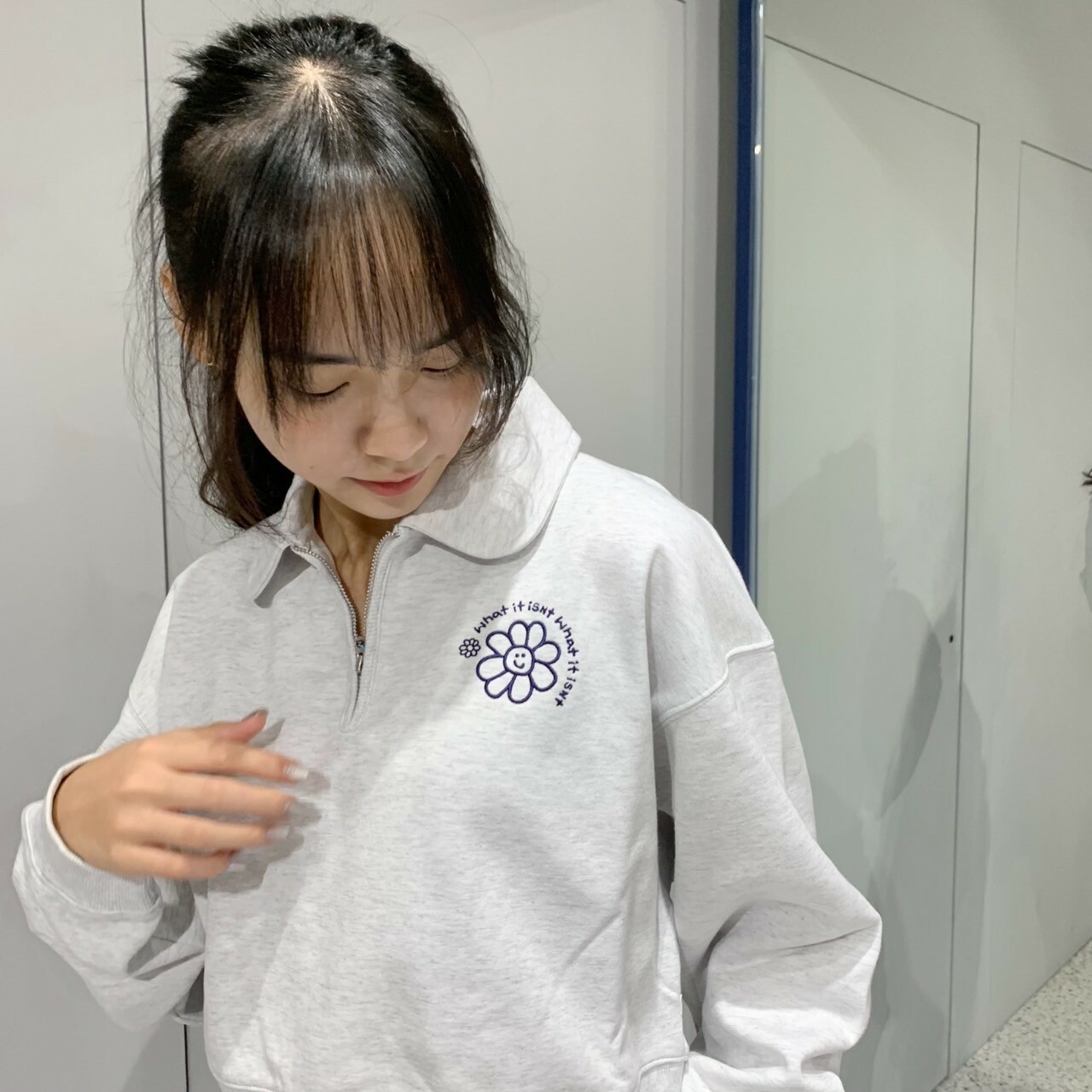 What it isnt 花朵POLO領大學T