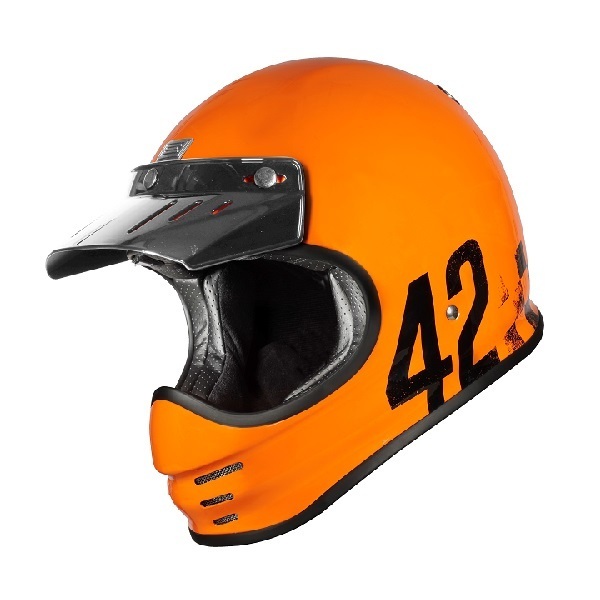 ORIGINE VIRGO DANNY 亮光橘 彩繪 全罩安全帽 復古 山車帽