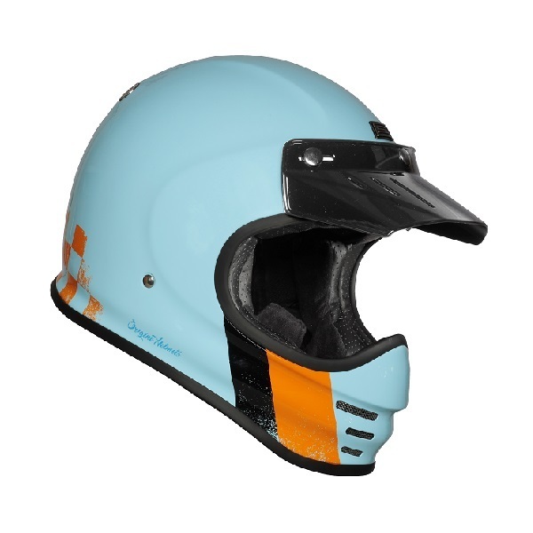 ORIGINE VIRGO DANNY 亮光淺藍 彩繪 全罩安全帽 復古 山車帽