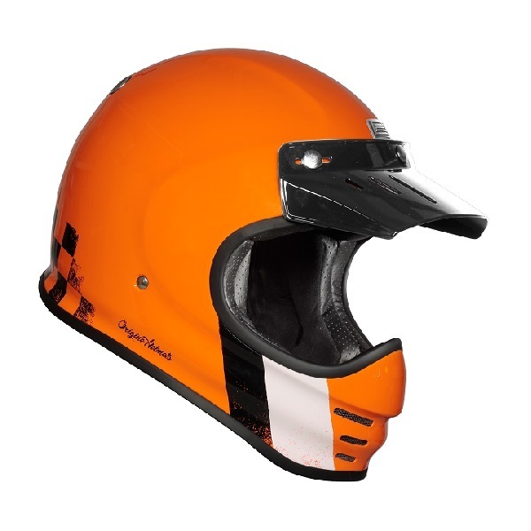 ORIGINE VIRGO DANNY 亮光橘 彩繪 全罩安全帽 復古 山車帽