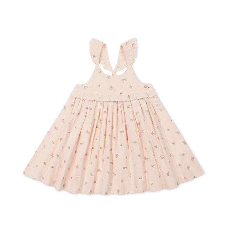 JAMIE KAY│Organic Cotton Muslin Lola Dress細肩綁帶碎花洋裝．Meredith Morganite