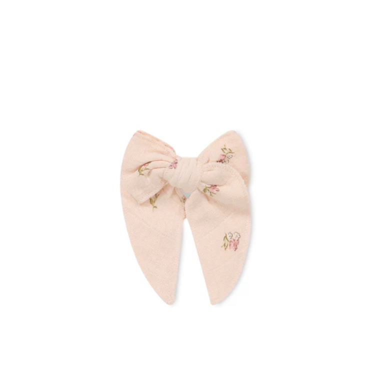 JAMIE KAY│GOrganic Cotton Muslin Bow有機棉蝴蝶結髮飾．Meredith Morganite