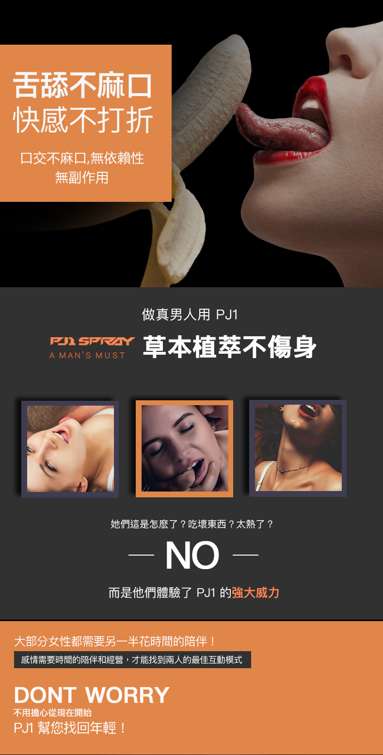 PLAY & JOY PJ1 男士勁能延時噴霧 15ml