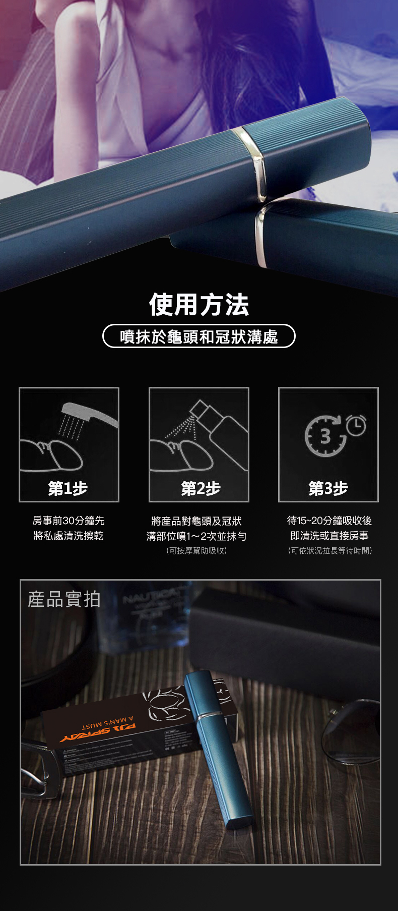 PLAY & JOY PJ1 男士勁能延時噴霧 15ml