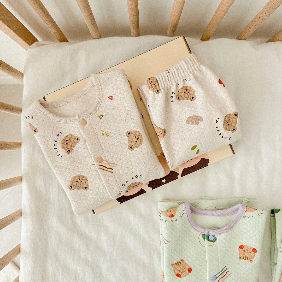 DTD 森林元素系列-絎縫棉居家服上下套裝 / 連體宇宙服