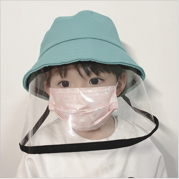JK Korea new children's anti-epidemic hat, anti-droplet fisherman's hat with face mask, anti-saliva and anti-virus hat J0287
