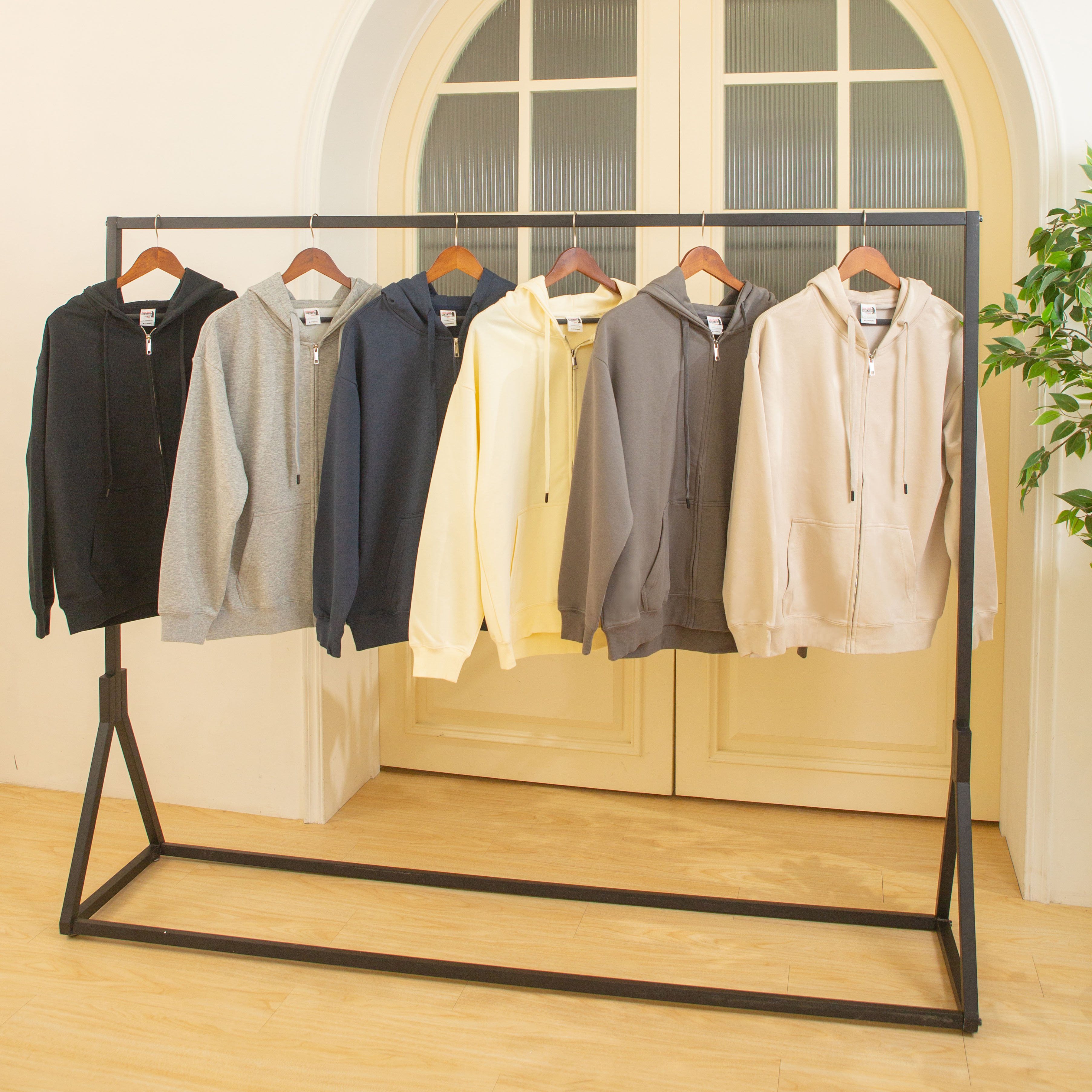 ArriveGuide 重磅寬版落肩連帽外套