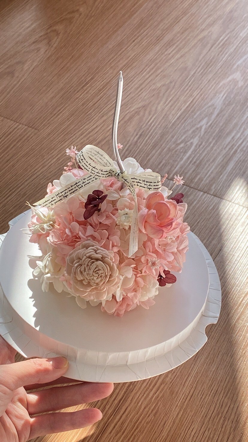 永生繡球花蛋糕-裸粉 (不可食用)