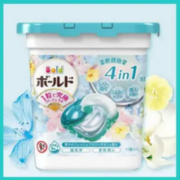 P＆G--碧浪洗衣凝珠抗菌毒除菌去污洗衣球【淺藍色百合花香】1盒x11塊
