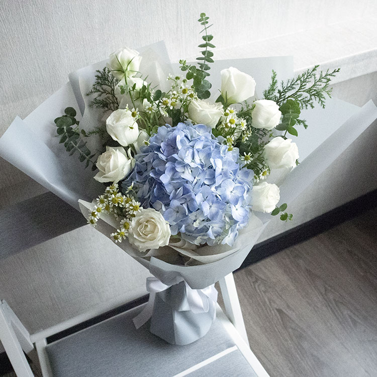 蔚｜藍白色系花束