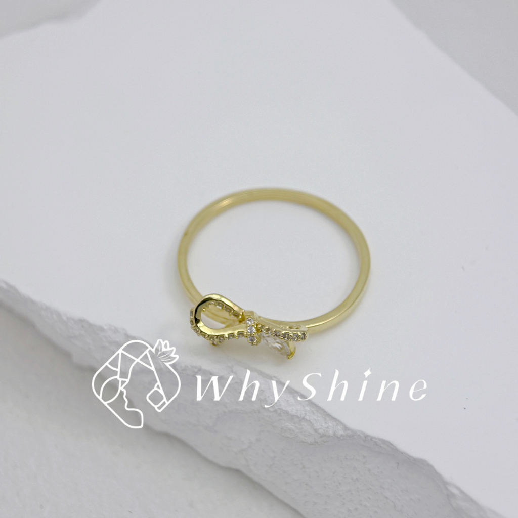 蝴蝶結線鑽戒指