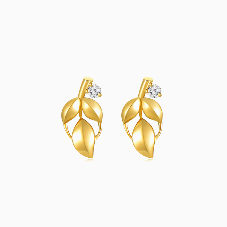 【幸福麥穗】鑽石耳環